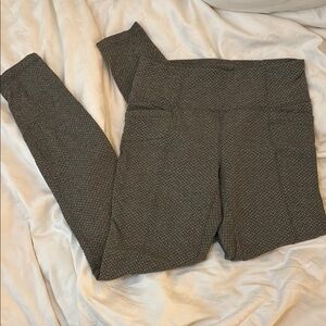 Athleta Grey/Green Herringbone Leggingd